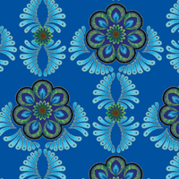 Image 8 of RHAPSODY IN BLUE 10" Tiles 42pc by Maria Kalinowski of Kanvas for Benartex Inc.