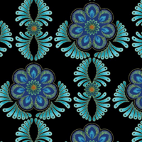 Image 6 of RHAPSODY IN BLUE 10" Tiles 42pc by Maria Kalinowski of Kanvas for Benartex Inc.