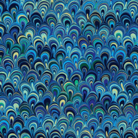 Image 11 of RHAPSODY IN BLUE 10" Tiles 42pc by Maria Kalinowski of Kanvas for Benartex Inc.