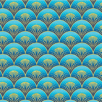 Image 16 of RHAPSODY IN BLUE 10" Tiles 42pc by Maria Kalinowski of Kanvas for Benartex Inc.