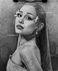 8x10 Ariana Grande Drawing 