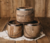 Image 5 of Wooden bucket with metal handle