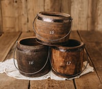 Image 9 of Wooden bucket with metal handle