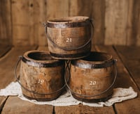 Image 10 of Wooden bucket with metal handle