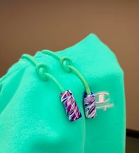 Image 3 of Purple swirl tech hoodie beads 