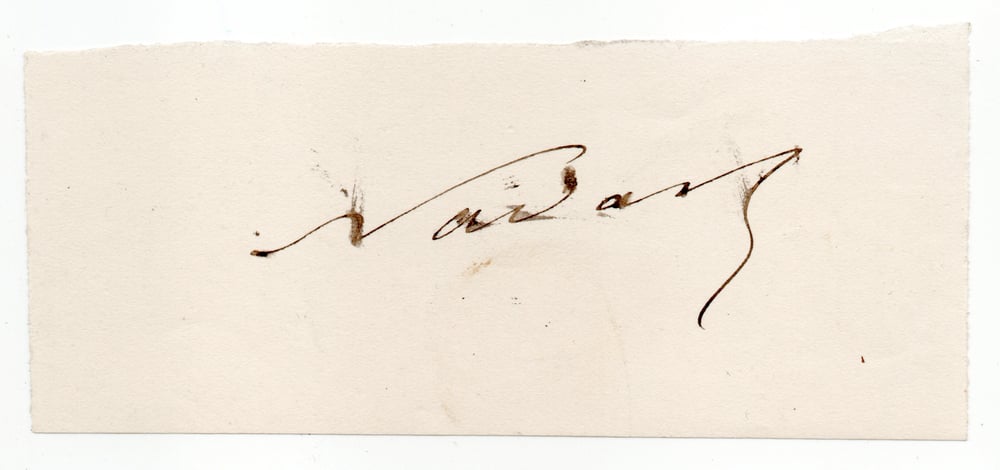 Image of Félix Nadar: signature of Felix Tournachon, ca. 1865