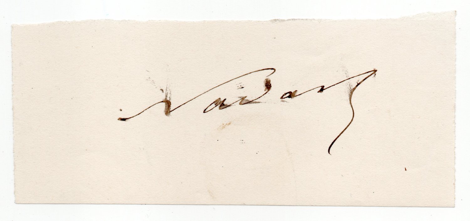 Image of Félix Nadar: signature of Felix Tournachon, ca. 1865