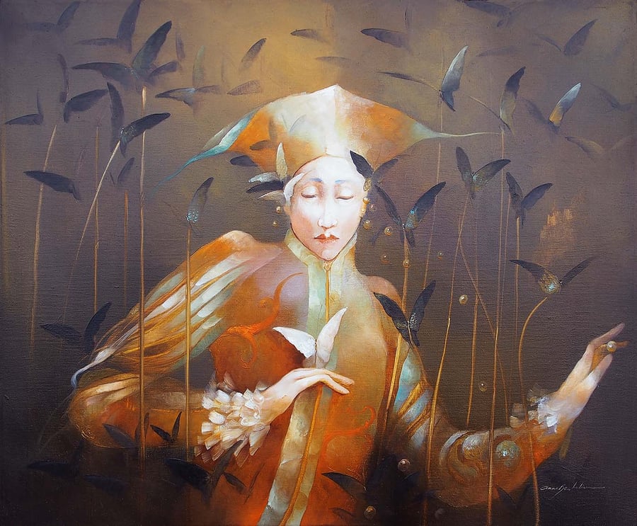 Image of ANNE BACHELIER - 'FRAGELITE' - ORIGINAL OIL PAINTING