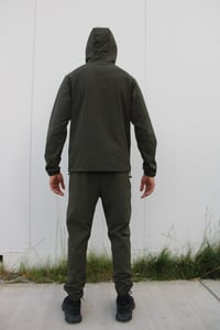 Image 5 of QUATRE-VINGT. OLIVE GREEN HOODED TRACKSUIT