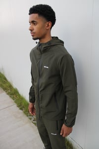 Image 2 of QUATRE-VINGT. OLIVE GREEN HOODED TRACKSUIT
