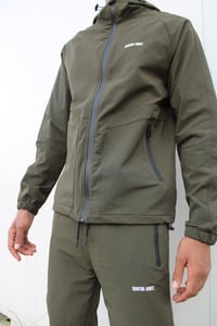 Image 4 of QUATRE-VINGT. OLIVE GREEN HOODED TRACKSUIT