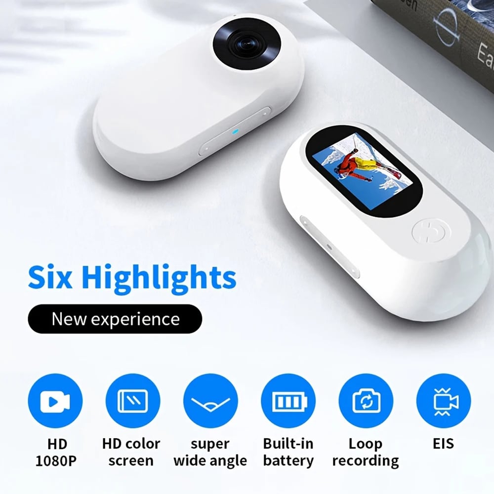 HD 1080P Wireless Pet Collar Camera - No WiFi Needed, Mini Body Cam for Indoor/Outdoor
