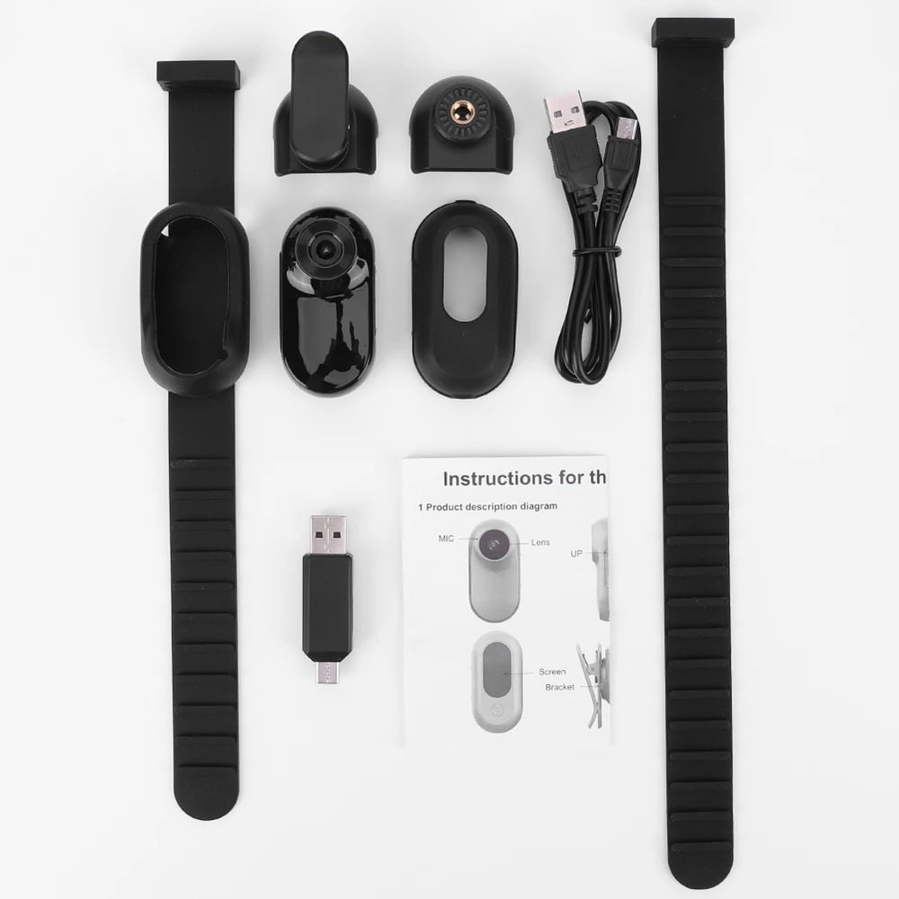 HD 1080P Wireless Pet Collar Camera - No WiFi Needed, Mini Body Cam for Indoor/Outdoor
