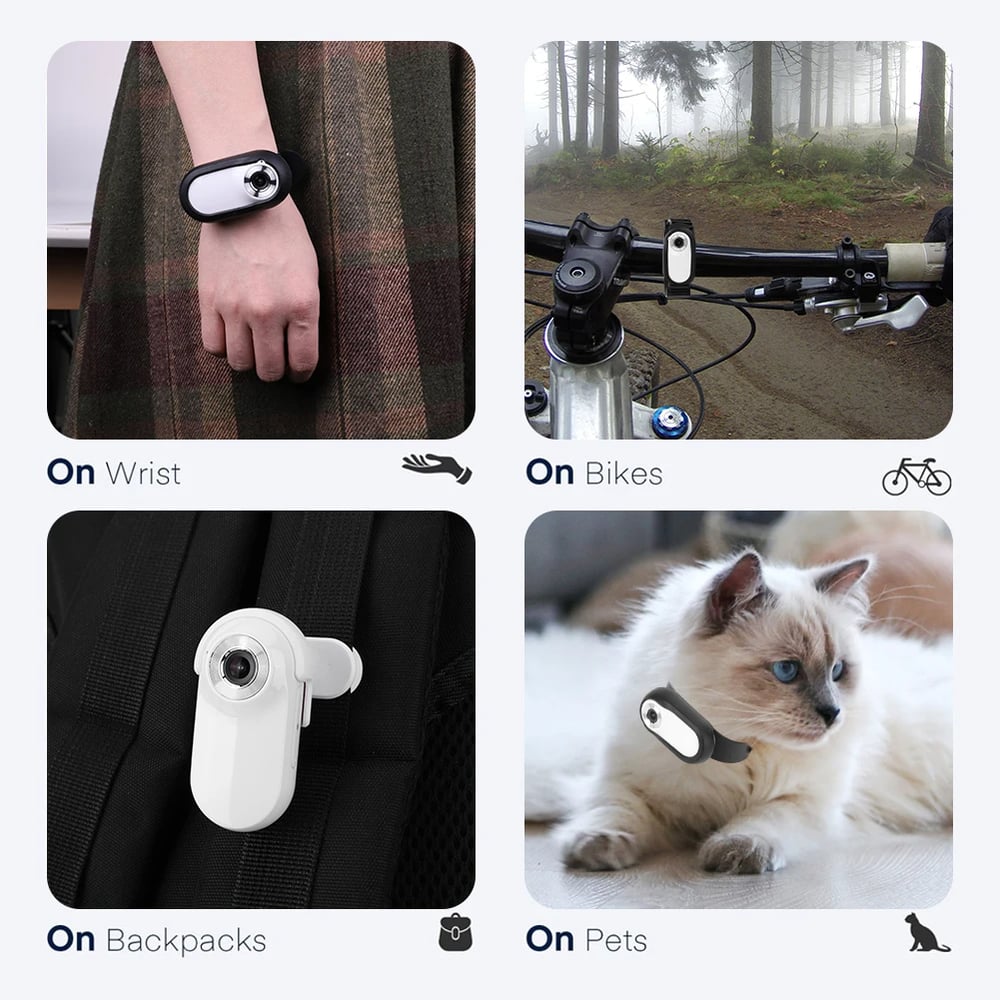 HD 1080P Wireless Pet Collar Camera - No WiFi Needed, Mini Body Cam for Indoor/Outdoor