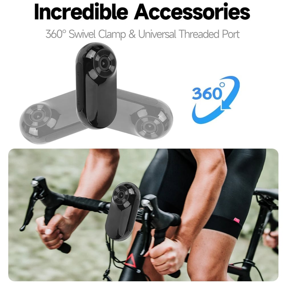 HD 1080P Wireless Pet Collar Camera - No WiFi Needed, Mini Body Cam for Indoor/Outdoor