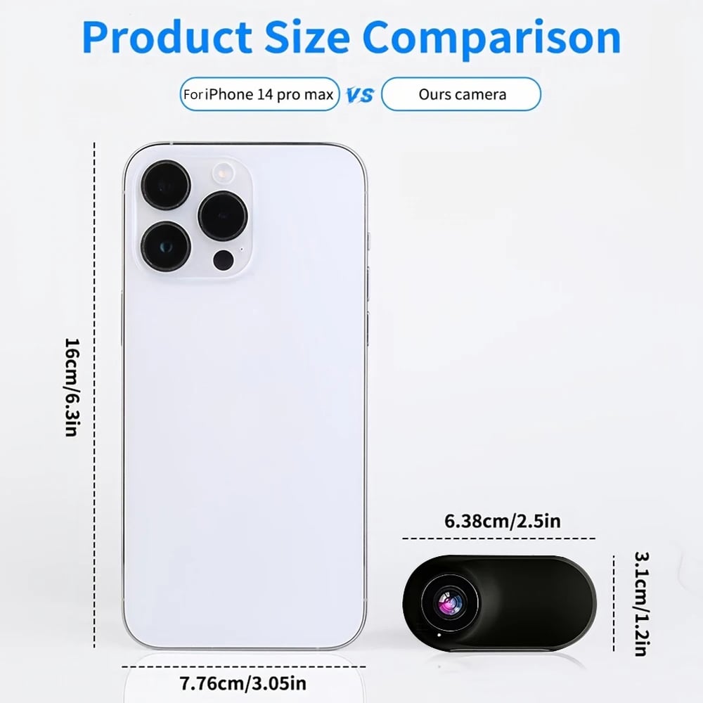 HD 1080P Wireless Pet Collar Camera - No WiFi Needed, Mini Body Cam for Indoor/Outdoor