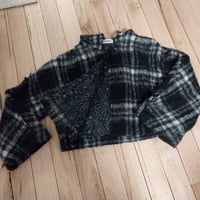 Image 2 of KylieJane cape jacket - wool black check