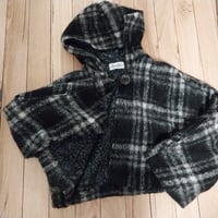 Image 3 of KylieJane cape jacket - wool black check