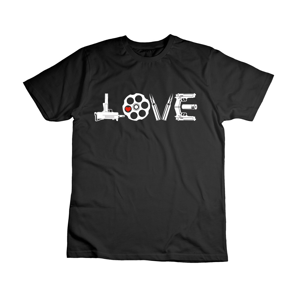 Image of TEE-SHIRT NOIR - LOVE BLANC ROUGE