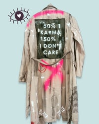 Image 1 of i don’t Care ¥ unisex ¥ upCyclinG viLLaGe punK¥IbiZa ¥TrenChcoaT¥ festival