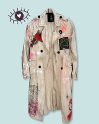 Image 2 of i don’t Care ¥ unisex ¥ upCyclinG viLLaGe punK¥IbiZa ¥TrenChcoaT¥ festival