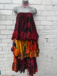 Image 3 of Wanderlust maxi tiered skirt/ Bandeau Dress Sunset