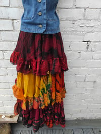 Image 5 of Wanderlust maxi tiered skirt/ Bandeau Dress Sunset