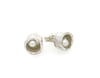 Boucles d’oreilles volume rond avec perle