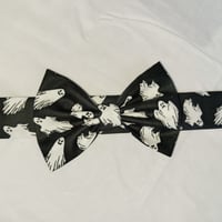 Image 2 of Black ghost (Glow in the dark) bowtie collar set 👻