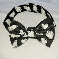 Image 1 of Black ghost (Glow in the dark) bowtie collar set 👻