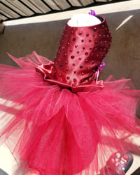 Image 2 of Wine red rhinestone tutu dress 👗 