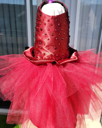 Image 1 of Wine red rhinestone tutu dress 👗 