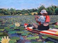 Image 3 of Original Painting // "We Paddled For Hours to Find You"