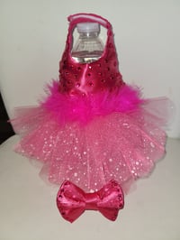 Image 1 of Pink tutu rhinestone dress 👗 