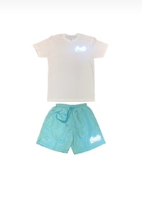 Image of Hustle Allstar Short Set (Aqua)