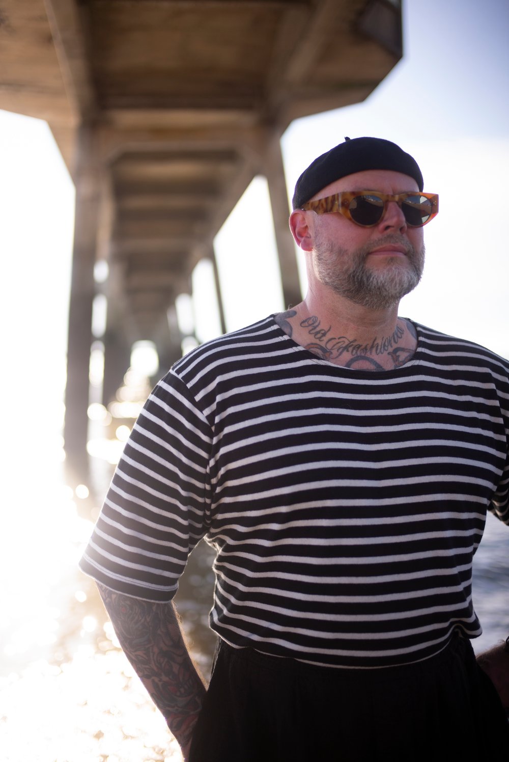 THE "PALMAS" MARINE KNIT (SOFT BLACK & OFF WHITE)