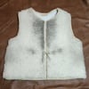 Grey & Ivory Shearling Vest