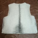 Grey & Ivory Shearling Vest