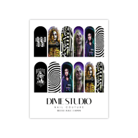 Image 3 of BEETLE JUICE 3 HALLOWEEN NAIL DECALS 
