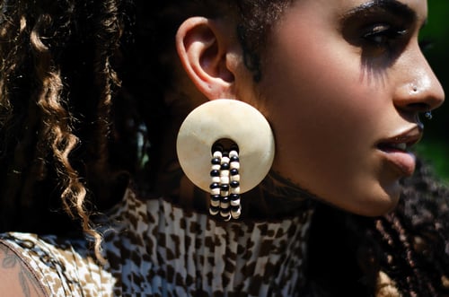 Image of Vintage Malia Large Beaded Earrings