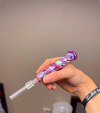 Image 4 of Pink/purple swirl tech nectar collector 