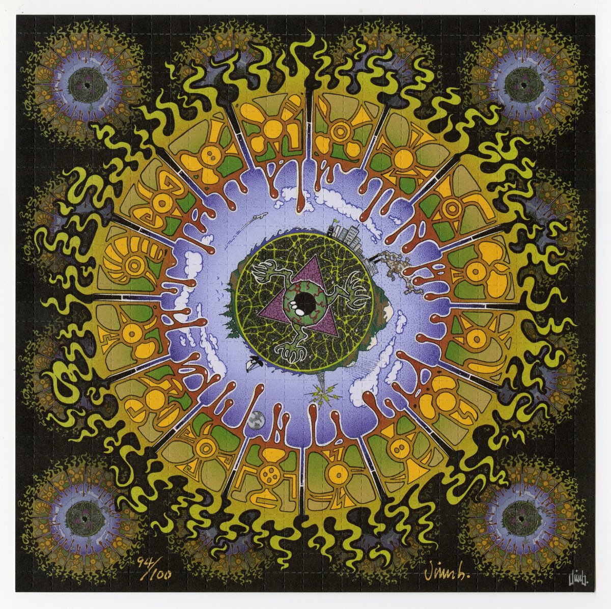 Image of COSMIC MANDALA blotter print