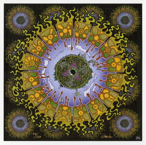 Image of COSMIC MANDALA blotter print