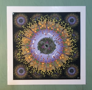 Image of COSMIC MANDALA blotter print