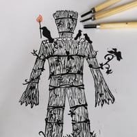 Image 1 of Wicker Man  Lino Print - Numbered, Limited Edition