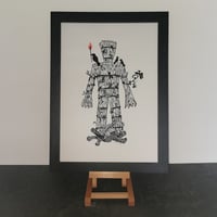 Image 2 of Wicker Man  Lino Print - Numbered, Limited Edition