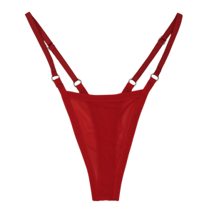 Red Mesh Thong (Silver)