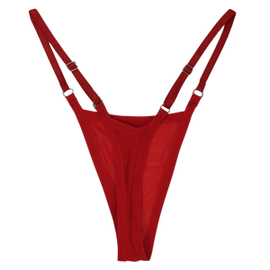 Red Mesh Thong (Silver)