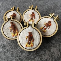 Image 1 of Micro-Embroidered Wicker Man Brooch