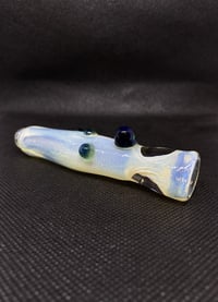 Image 2 of Blue & Green Dotted Chillum